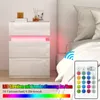 Table de nuit avec éclairage LED hauteur 55 cm avec 3 Voir les images du produit 2