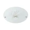 A ceiling light fixture with a textured glass cover and a decorative pattern. Produktbild-Vorschau