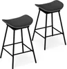 Two black bar stools are shown against a white background. Podgląd zdjęcia produktu