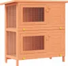 vidaXL Kaninchenstall Kleintierhaus Hasenstall 4 Türen Holz Produktbild-Vorschau 4