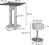 Ensemble de table à manger Vicco Repose blanc/anthracite Voir les images du produit 2