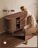 VASAGLE Sideboard mit Schiebetüren und Abgerundeten Ecken, Produktbild-Vorschau 5