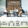 Outsunny Gartenmöbel Set 4 Personen wetterfest Produktbild-Vorschau 4