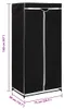 vidaXL Kleiderschrank Schwarz 75×50×160 cm Produktbild-Vorschau 7