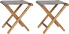 vidaXL Chaises pliantes 2 pcs. Teck massif et tissu gris Voir les images du produit 7