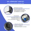 An infographic detailing the features and usage of a lava lamp. Produktbild-Vorschau