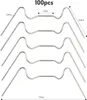 A set of greenhouse clips with dimensions indicated. Produktbild-Vorschau