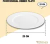 Wilmax Speiseteller 23 cm aus Porzellan, Weiß WL-991179/A Produktbild-Vorschau 3