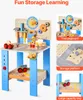 SucceBuy Établi en bois pour enfants avec 62 outils, dès 3 Voir les images du produit 5