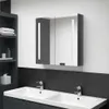 ZMH LED-Spiegelschrank fürs Bad Glänzend Grau 62x14x60 cm Produktbild-Vorschau 1