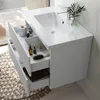 Waschtisch mit Unterschrank 80cm BOKAV Badmöbel Set Weiß Produktbild-Vorschau 3