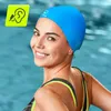 TSUNAMI Damen Silikon Schwimmkappe, TEXTURE Pool Produktbild-Vorschau 2
