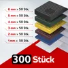 A stack of colored plastic glazing blocks with text labels and a large quantity indicator. Produktbild-Vorschau
