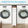 A slim storage cart is placed between two washing machines in a laundry room. Anteprima dell’immagine prodotto