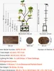 A diagram showing a multi-tiered plant stand with dimensions and features, alongside separate images of shelves and a tall, narrow plant stand. Anteprima dell’immagine prodotto