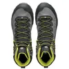 Wanderschuhe "Rush TRK LT GTX" von Scarpa in Grau mit grünen Schnürsenkeln; Oberansicht. Produktbild-Vorschau