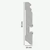 Sockelleiste Hamburger Profil 19 x 80 Weiß MDF foliert RAL Produktbild-Vorschau 1