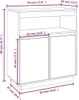 vidaXL Sideboard 70x34x80 cm Massivholz Kiefer Produktbild-Vorschau 9