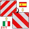 2in1 Warntafel Spanien UND Italien Aluminium 500mm rot-weiß Produktbild-Vorschau 11
