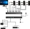 KVM přepínač 2 monitory 2/4 počítače KC-KVM401A USB 3.0HDMI Náhled obrázku produktu 2