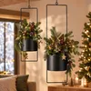 Blumenampel 2er Set Schwarz aus Metall – Pflanzenampel für Produktbild-Vorschau 10