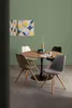 Tavolo Bloom 120 x 120 x 75 cm acciaio MDF nero marrone Anteprima dell’immagine prodotto 5
