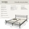 Lit design moderne avec sommier - 200 x 180 cm, noir Voir les images du produit 6