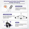 Diagrams and text explaining the features of an office chair. Produktbild-Vorschau