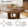 AIORBER Runder Esstisch 120 cm Holzoptik Design-Tisch Produktbild-Vorschau 5