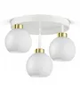 Lampa Wisząca Sufitowa Żyrandol Biała Szklane Kule White Podgląd zdjęcia produktu 1