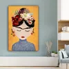 MuchoWow® - Leinwandbilder - Frau - Blumen - Gelb - Kunst, Produktbild-Vorschau 4