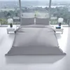 Bettwäsche Baumwolle Satin Damast 200x220 cm Grau Set Produktbild-Vorschau 5