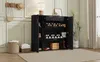 Schuhschrank - 120x24x107 cm, Schwarz - Verstellbare Regale Produktbild-Vorschau 5