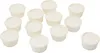 A group of white tea lights arranged on a white background. Podgląd zdjęcia produktu