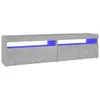 vidaXL TV Schränke 2 Stk. mit LED Leuchten Betongrau Produktbild-Vorschau 3