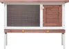 vidaXL Kaninchenstall 1 Ebene Braun Holz Produktbild-Vorschau 2
