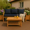 Gartenkissen Set blau – 140x60 + 2x70x50 cm – Für Produktbild-Vorschau 6