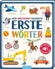 The image is the cover of a children's sound book titled "Mein sprechendes Soundbuch - Erste Wörter". It features various illustrations of objects and animals with their German names labeled. Produktbild-Vorschau