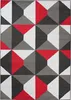 Tapiso Teppich MAYA Modern Schwarz Grau Rot Schlafzimmer  Produktbild-Vorschau 2