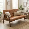 HomeMiYN Canapé 2 Places Scandinave en Simili Cuir, Voir les images du produit 1