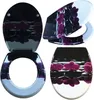 A collage of toilet seat images featuring a floral design. Produktbild-Vorschau