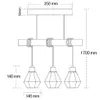 A technical drawing of a pendant light fixture with dimensions indicated. Náhľad obrázku produktu