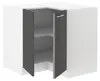 Eckunterschrank 90x90 cm Lara Grau Hochglanz Küchenzeile Produktbild-Vorschau 2