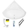ECOLAM Badewanne Eckbadewanne BALA 130 x 130 cm Acrylwanne Produktbild-Vorschau 9