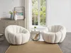 Drehsessel muschelförmig - Bouclé-Stoff - Weiß - COSSATO Produktbild-Vorschau 6
