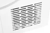 Close-up of a white appliance vent with horizontal slats. Produktbild-Vorschau