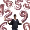 Oblique Unique 1x Folien Luftballon mit Zahl 2 Geburtstag Produktbild-Vorschau 2