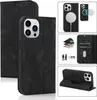 Collage of product images showing a black iPhone case with MagSafe, card slots, and a stand function. Produktbild-Vorschau