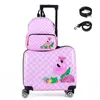 COSTWAY 2tlg Kinderkoffer + Rucksack, 12"+18" Kindertrolley Produktbild-Vorschau 1