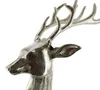 grande statue décorative "cerf" en aluminium, argent Voir les images du produit 4